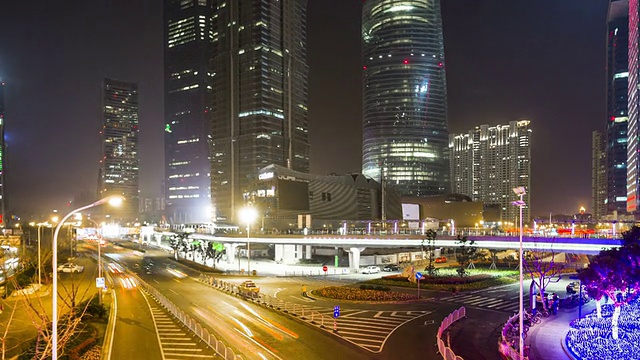 夜景时光，上海，中国视频素材