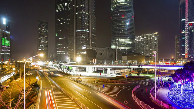 夜景时光，上海，中国视频素材