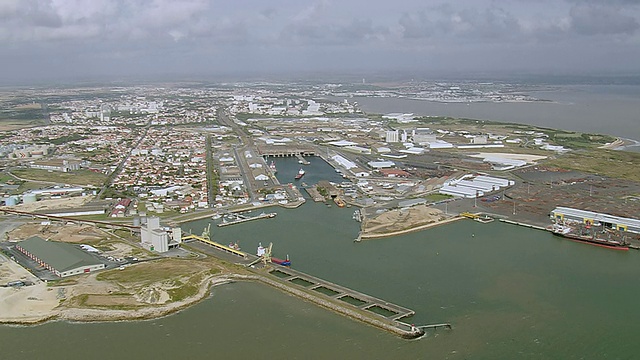 La Rochelle / Poitou Charentes城市鸟瞰图，法国视频素材