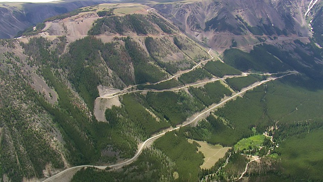 拍摄于美国蒙大拿山区的Beartooth高速公路视频素材