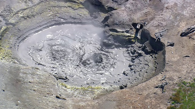 美国怀俄明州起泡池CU AERIAL ZO拍摄视频素材