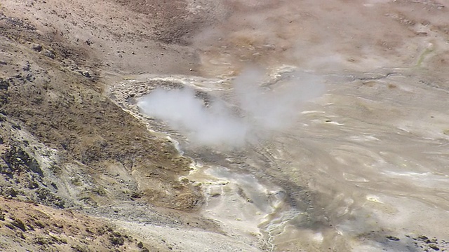 美国怀俄明州起泡池的WS AERIAL ZO视图视频素材