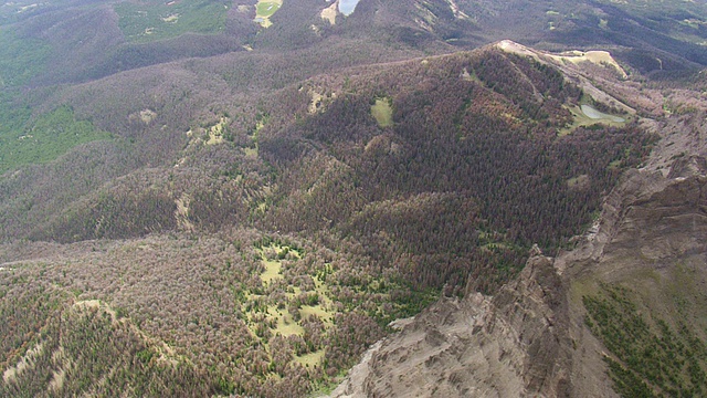 美国怀俄明州Boedeker butte & cathedral峰的WS鸟瞰图视频素材