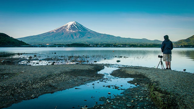 拍摄富士山视频素材