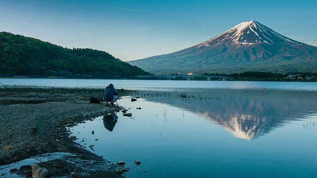 拍摄富士山视频素材