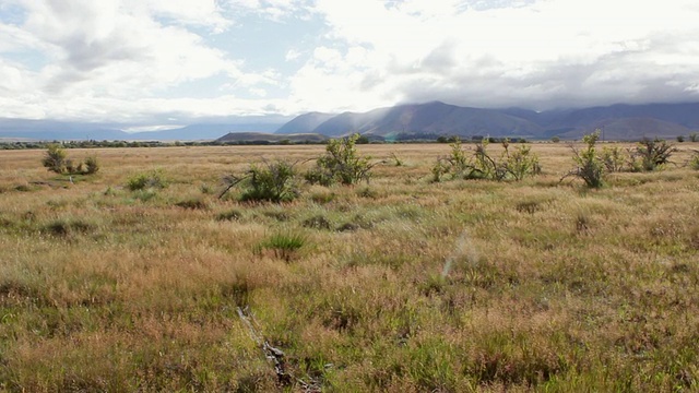 山和景观的WS视图/ Twizel，新西兰视频素材