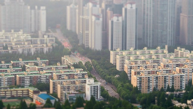 WS HA T/L首尔江南住宅区/首尔，韩国视频素材