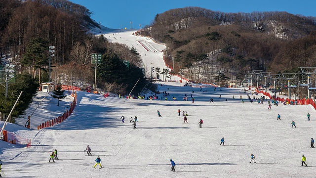 韩国平昌(2018年冬季奥运会主办城市)/韩国平昌，江原道视频素材