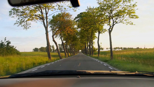 日落的道路视频素材