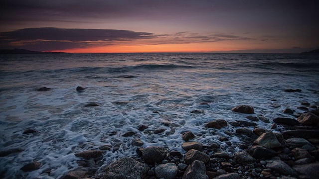 海岸夕阳视频素材