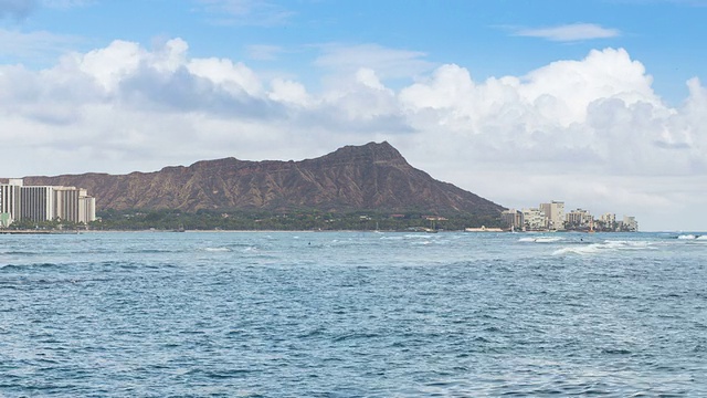 夏威夷钻石山的时间流逝视频素材