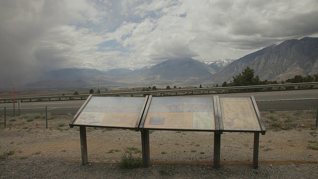 风景公路休息站视频素材