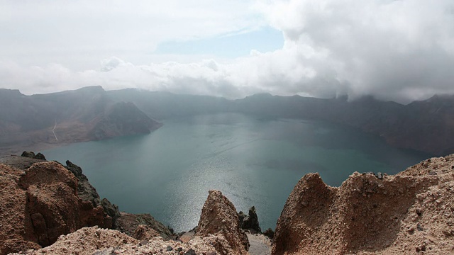 白头山天池云海景观视频素材