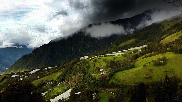 在baños厄瓜多尔的树屋山谷的时间推移视频素材