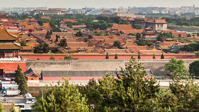 T/L WS PAN紫禁城俯瞰/北京，中国视频素材