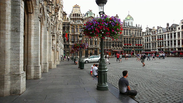 布鲁塞尔的大广场(Grote Markt)视频素材