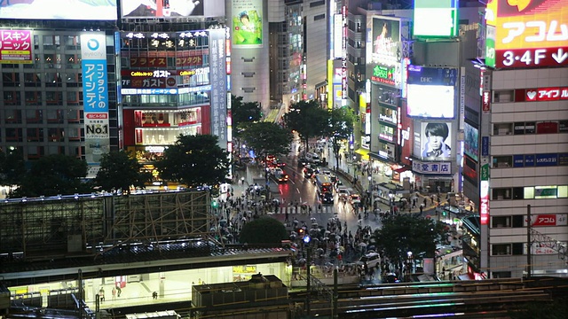 涉谷的雨夜视频素材