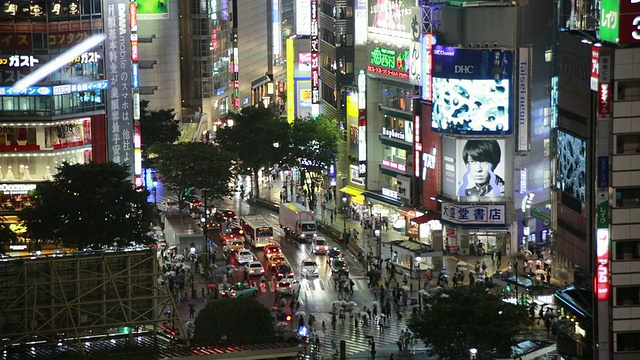 涉谷的雨夜视频素材