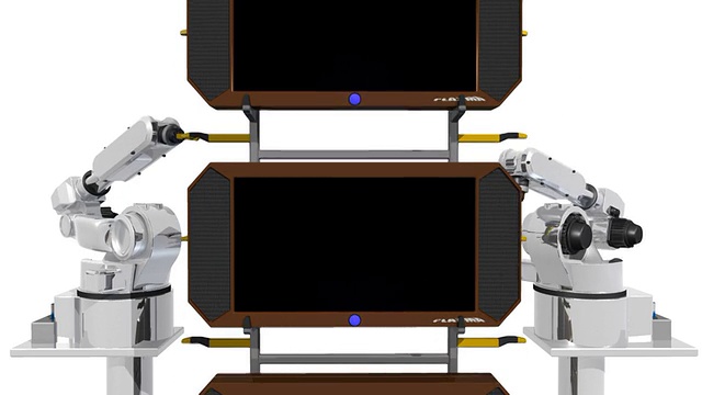 双机器人电视传送带视频下载