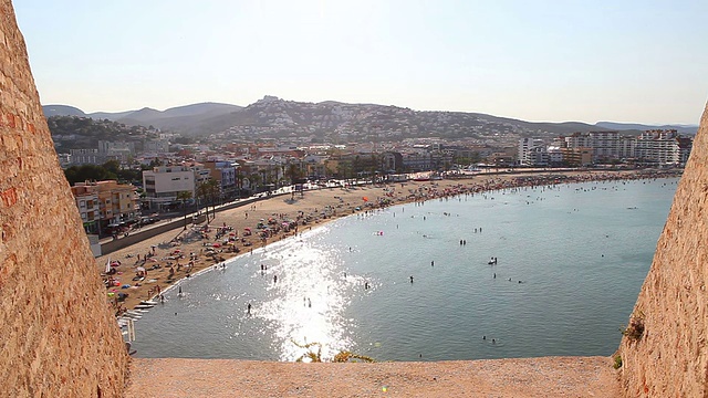 Peñiscola Beach from the Castle视频素材