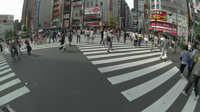 在东京、日本新宿的行人中视频素材