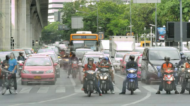 延时的十字路口视频素材