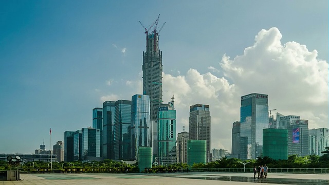 T/L LA ZI time elapse of Shenzhen skyline /深圳，中国视频素材