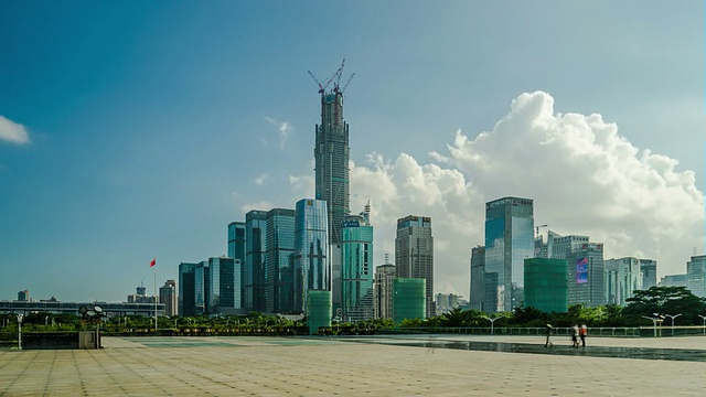 T/L LA time elapse of Shenzhen skyline /深圳，中国视频素材