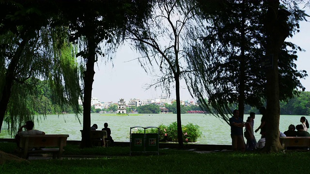 河内还剑湖区景色视频素材