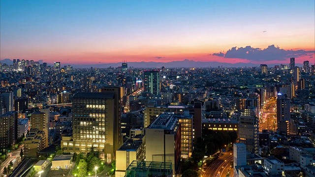 东京夜景时光流逝视频素材