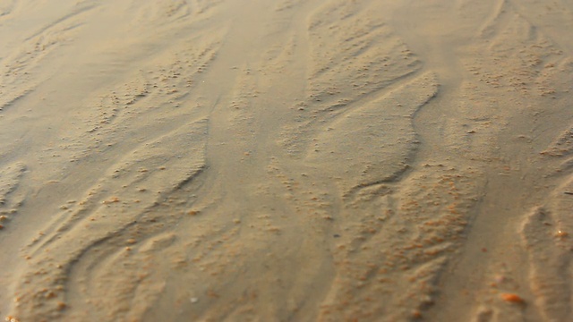 海浪和沙子特写视频素材