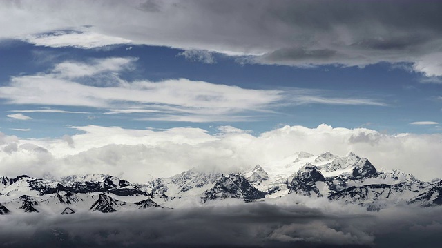 从瑞士的皮拉图斯山(Mount Pilatus / Lucerne)看到阿尔卑斯山视频素材