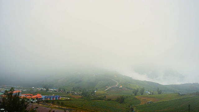 山,雾。/泰国碧差汶省公园府，雨季。视频素材