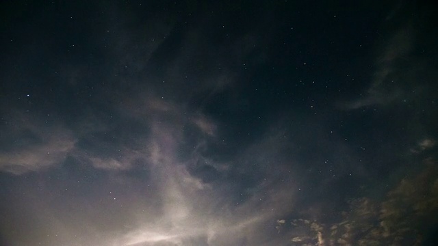 夜空中星星和月亮的时间间隔视频素材