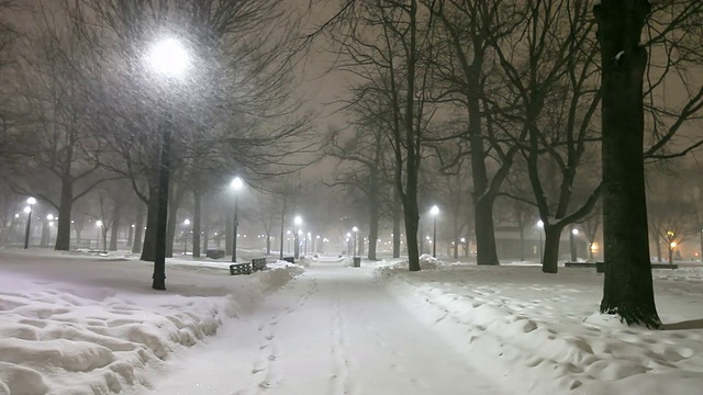 2015年波士顿暴雪。波士顿史上最大雪的冬天视频素材