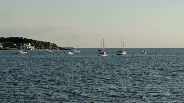 从海湾眺望海景视频素材