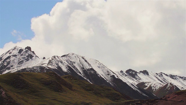 中国青海雪山上移动的云。视频素材