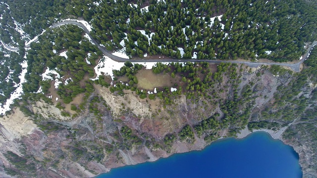 航空俄勒冈火山口湖视频素材