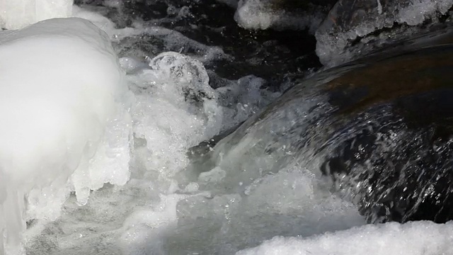 高清视频瀑布普拉特河与融雪，科罗拉多州视频素材