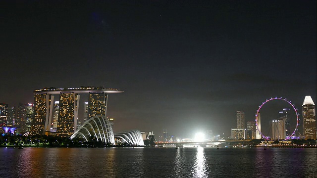 时光流逝的新加坡天际线城市景观视频素材