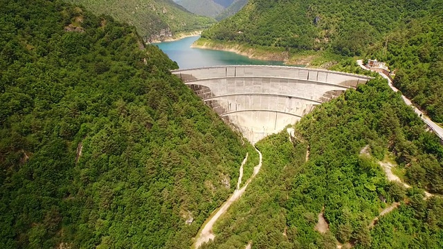 水库湖泊鸟瞰图视频素材