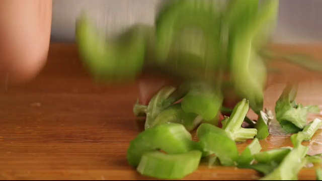 芹菜切视频素材