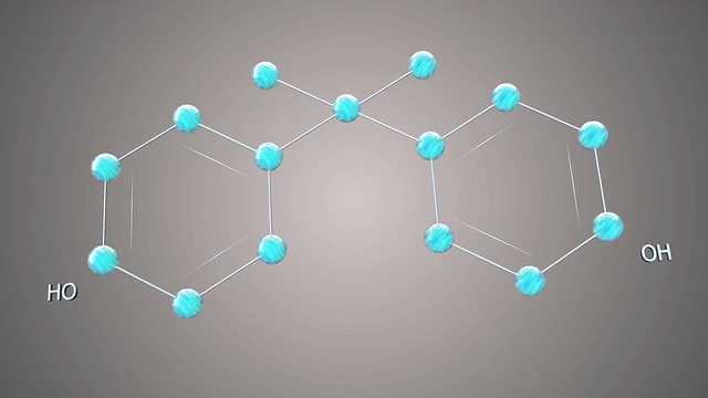 双酚分子-医学和化学研究视频素材