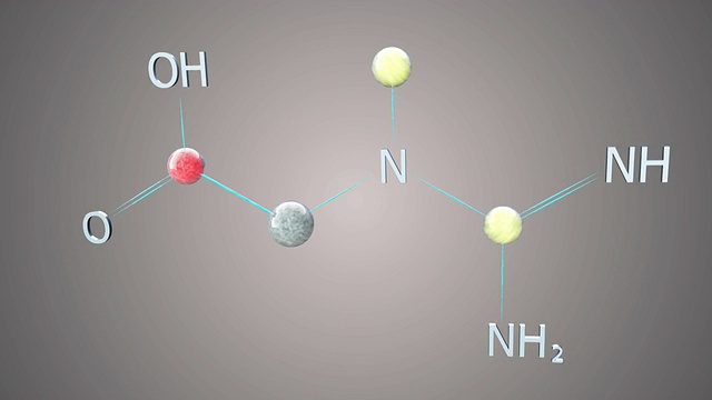 肌酸分子-医学和化学研究视频素材