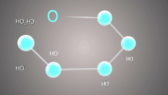 果糖分子-医学和化学研究视频素材