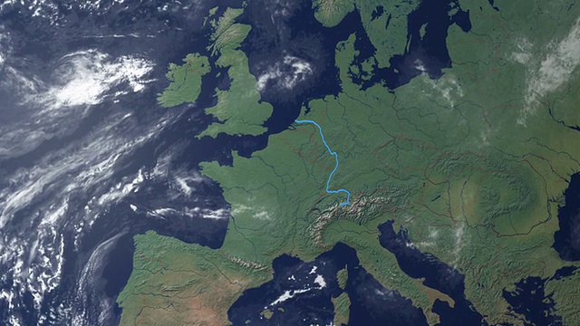 莱茵河世界的河流视频下载