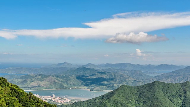 PAN T/L WS山景/香港视频素材