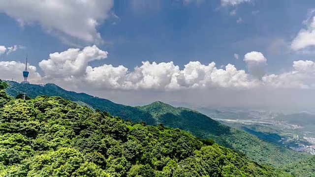 T/L ZO高角度的山/深圳，中国视频素材