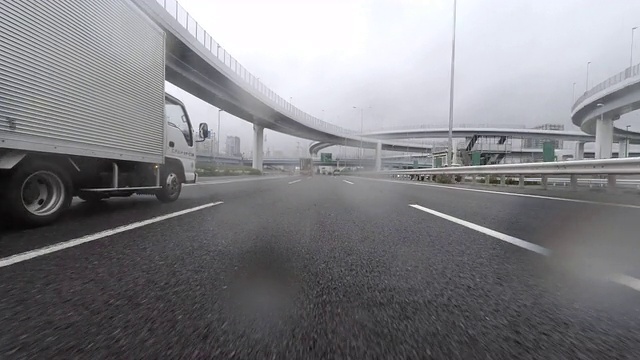 雨天开车-东京- 4K-视频素材