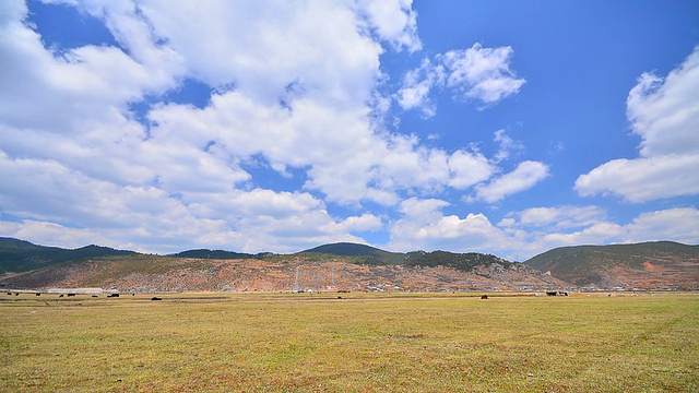 延时:草原景观与Cloudscape视频素材